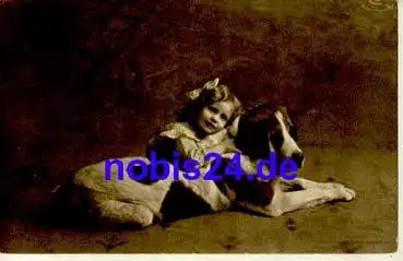 Hund und Kind o 1914
