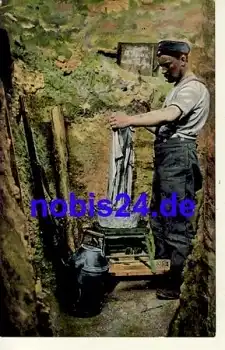Waschtag 1.Weltkrieg Soldat  o 1916