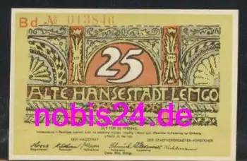32657 Lemgo Notgeld 25 Pfennige 1921