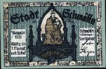 04626 Schmölln Städtenotgeld Wert 50 Pfg 1921