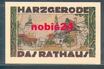 06493 Harzgerode Städtenotgeld 50 Pfennige 1921