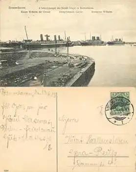 Bremerhaven Dampfer des Norddeutscher Lloyd o 13.3.1919