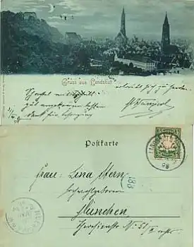 Landshut Mondscheinkarte o 31.3.1898