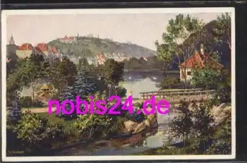 Tübingen Anlagensee Künstlerkarte *ca.1930