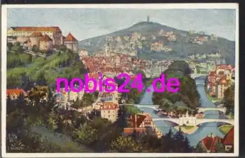 Tübingen Westblick Künstlerkarte *ca.1930