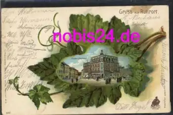 Ruhrort Duisburg Blatt Litho Friedrichsplatz 21.8.1903