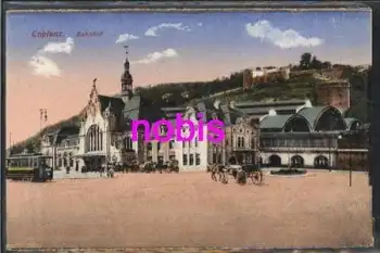 Coblenz Bahnhof Strassenbahn *ca.1910