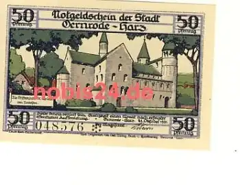 06507 Gernrode Notgeld 50 Pfennige 1921