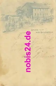 09526 Schönfeld-Pfaffroda Vorlaeufer Litho Gasthof zum Schweizerhaus o 23.1.1903