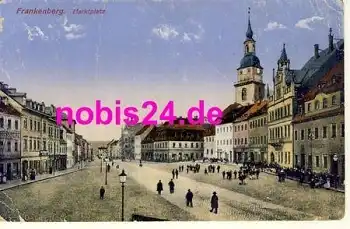 09669 Frankenberg Marktplatz Kirche  *ca.1915
