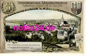 09669 Frankenberg Erzgebirge Sängerbundfest o 1909
