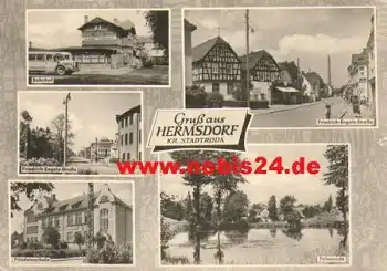 07629 Hermsdorf mit Bahnhof o 24.5.1965