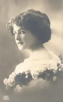 Haarmode Frauenkopf Serienkarte Nr. 4872/6, * ca. 1910