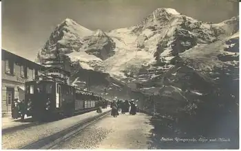 Wengeralp Station mit Zug * ca. 1910