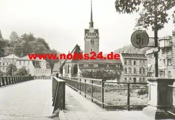 Gera Untermhäuserbrücke mit Marienkirche *ca. 1980