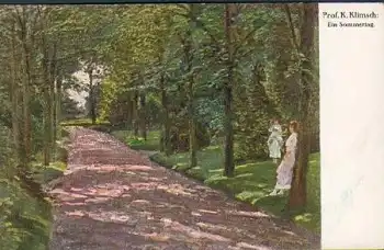 Prof. K. Klimsch "ein Sommertag" Künstlerkarte * ca. 1920
