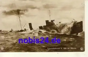 Torpedoboot V. 188 Kriegsschiff der Kaiserlich Deutschen Marine o ca.1915