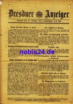 Dresden Sonderblatt 1.WK Dresdner Anzeiger 1914