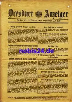 Dresden Sonderblatt Dresdner Anzeiger 1914