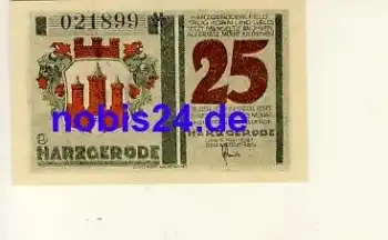 06493 Harzgerode Notgeld 25 Pfennige um 1921