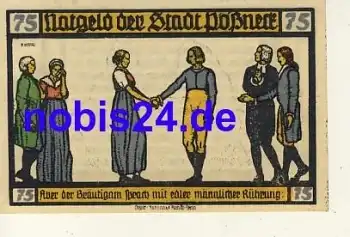 07381 Pößneck Notgeld 75 Pfennige um 1921