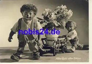 Mecki mit Kind und Leiterwagen Nr. 25 Igel o 1958