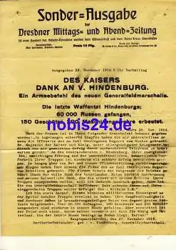 Dresden Sonder-Ausgabe Dresdner Mittags- und Abend- Zeitung 1914