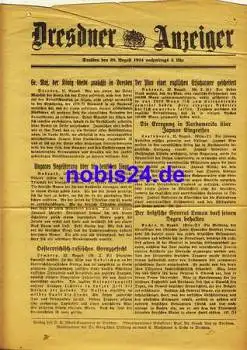 Dresden Sonderblatt Dresdner Anzeiger 1914