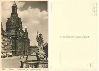Dresden Frauenkirche mit Türkenbrunnen 750 Jahre Dresden *1956 Hahn-Foto4452