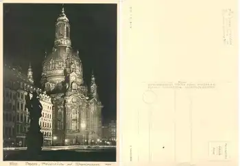 Dresden Frauenkirche mit Türkenbrunnen 750 Jahre Dresden *1956 Hahn-Foto10826