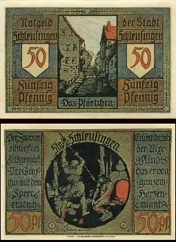 98553 Schleusingen Notgeld 50 Pfennig ca.1921