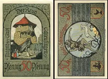 98553 Schleusingen Notgeld 50 Pfennig um 1921