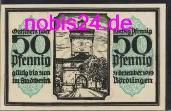 86720 Nördlingen Notgeld 50 Pfennige um 1921
