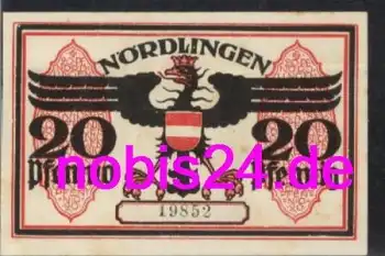 86720 Nördlingen Notgeld 20 Pfennige um 1920