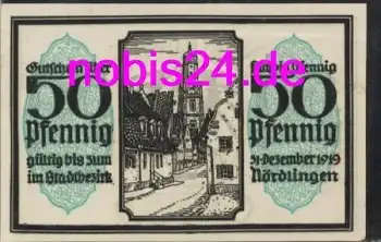 86720 Nördlingen Notgeld 50 Pfennige um 1921