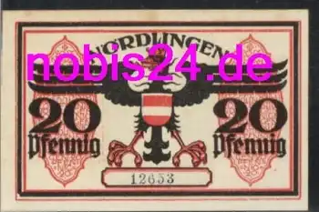 86720 Nördlingen Notgeld 20 Pfennige um 1920