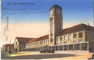 Basel Badischer Bahnhof 3.4.1928