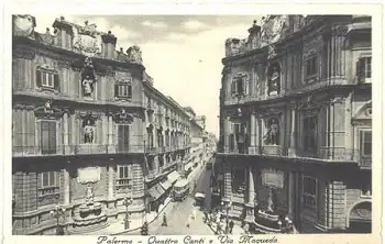 Palermo Quattro Canti e Via Magueda *ca. 1930