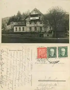 Hinter Daubitz Böhmische Mühle Hotel o ca. 1930