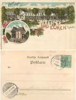 39218 Bad Elmen Schönebeck Voigts Hotel Glimmer-Litho o 27.7.1901