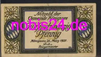 83471 Königssee Notgeld 25 Pfennige um 1920