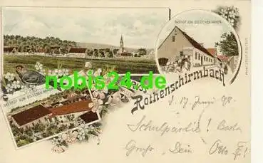 06295 Rothenschirmbach Litho Gasthof o 17.6.1898