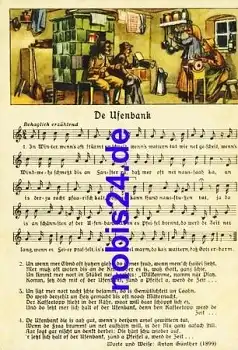 Anton Günther "De Ufenbank" Liedkarte *ca.1940