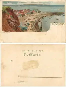 Helgoland Künstlerkarte Heinrich Kley *1900