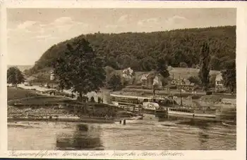 Weserdampfschiff bei Hann. Münden * ca. 1930