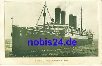 S.M.S. Kaiser Wilhelm der Große Hochseedampfer o 1916