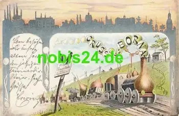 04552 Borna Litho Zwiebeleisenbahn o 1898
