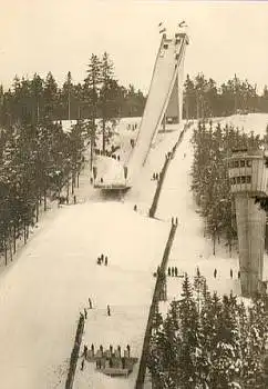 98559 Oberhof Ski Schanze am Rennsteig im Winter  *1965