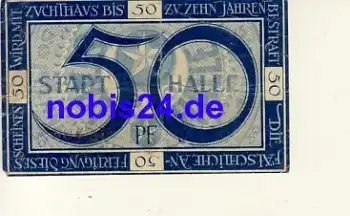 Halle Saale Notgeld 50 Pfennige um 1920
