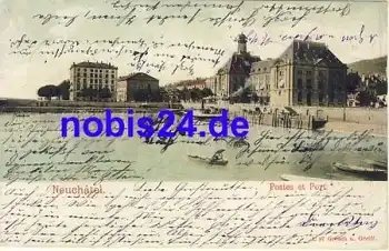 Neuchatel Postes et Port o 1903
